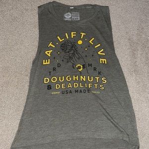 DOUGHNUTS & DEADLIFTS MUSCLE TANK